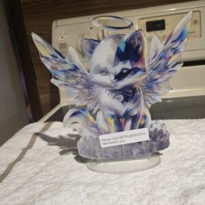 Colorful Angelic Cat Figurine